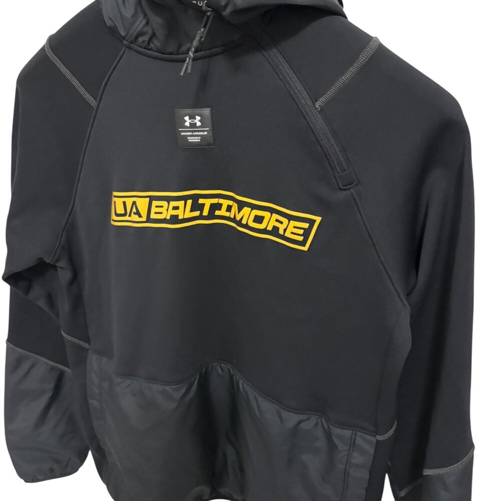 Under Armour UA Baltimore Hooded Pullover Sweatshirt Size Medium Loose Fit - Picture 2 of 6